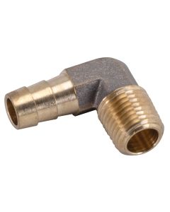 90° Hose Barb (3/8” Barb, 1/4” NPT)