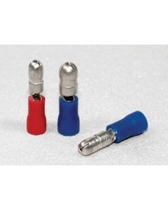 Cable Vinyl Insulated Bullet-End Connectors (22-16 AWG, Red, Male)