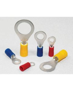 Cable Vinyl Insulated Ring Terminals (12-10 AWG - #6, Yellow)