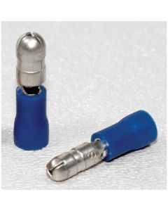 Heat Shrink Insulated Bullet-End Male Connectors (16-14 AWG, Blue)