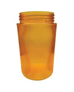 6” Plastic Globe for Deck Light Prism, Flat Top Cylinder (Amber)