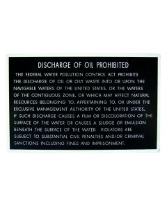 Oil Discharge Plaque 