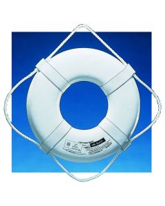 Jim-Buoy JB Series White Life Ring Buoy with Beckets (24”)