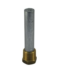 Zinc Engine Anode with Brass Plugs (2” L x 3/4” D)