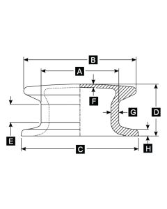 6” Button Chock - Cast Steel (DF-192)