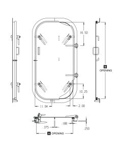 Standard Grade Commercial Watertight Door - All Steel (26” x 60”, RH)