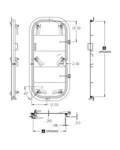 ABS Grade Commercial Watertight Door - All Steel (30” x 60”, RH)