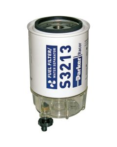 Outboard OEM Spin-On Gasoline Filter/Water Separator with Clear Bowl (Fits 11/16”-16 Quicksilver Heads)