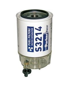 Outboard OEM Spin-On Gasoline Filter/Water Separator with Clear Bowl (Fits 1”-12 OMC Heads)