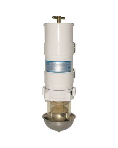 Marine Turbine Series Fuel Filter/Water Separator (180 GPH, Clear Plastic Bowl)