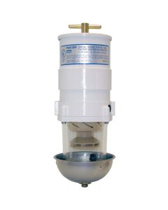 Marine Turbine Series Fuel Filter/Water Separator (90 GPH, Clear Plastic Bowl)