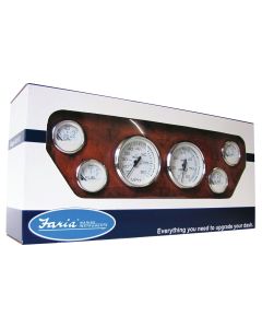 Chesapeake White Stainless Steel Gauges - Inboard Boxed Set