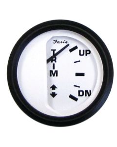 Euro White Gauges - Trim Gauge (J/E and Suzuki Outboard)