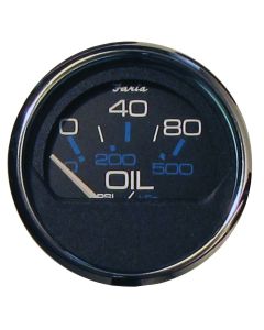 Chesapeake Black Stainless Steel Gauges - Oil Pressure Gauge (80 PSI)