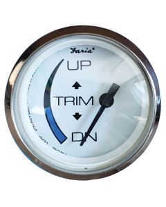 Chesapeake White Stainless Steel Gauges - Trim Gauge (OMC Cobra - 1993-94, Volvo SX - MD)