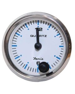 Chesapeake White Stainless Steel Gauges - Clock