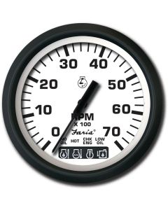 Euro White Gauges - Tachometer, System Check