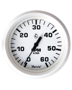 Dress White Gauges - Tachometer (Gas, Inboard and I/O, 6,000 RPM)