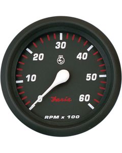 Professional Red Gauges - Tachometer (Gas, Inboard and I/O, 6,000 RPM)