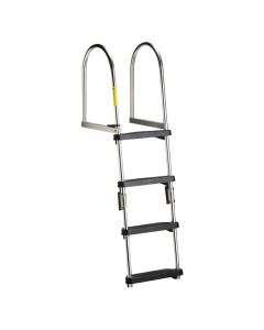 Premium Folding Pontoon Transom Boarding Ladder (2 - 4 Steps)