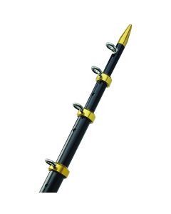 Anodized Aluminum Tele-Outrigger Poles - Black/Gold (15’L)