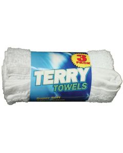 Cotton Terry Towels (3 Pack)