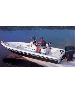 V-Hull Center Console Shallow Draft Fishing Boat Cover 19' 6" x 102" (Mist Gray)