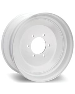 Solid Center Painted White Rim (10 x 6, 5 Lugs)