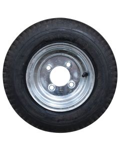 Galvanized Plain Wheel/Bias Ply Trailer Tire (80/400-8, 4 Lugs)