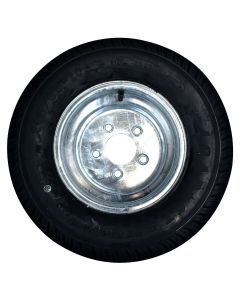 Galvanized Plain Wheel/Wide Profile Bias Ply Trailer Tire (205/65-10, 5 Lugs)