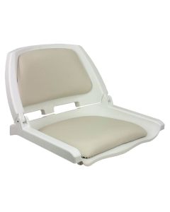 Traveler Fold Down Seat (White with Tan Cushions)