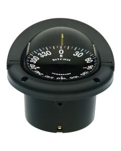 Helmsman™ Compass - Traditional Black with Flat-Card Dial (Flush Mount0