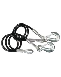 Class 4 Black Vinyl Jacketed Hitch Cables with Safety Latch Hook