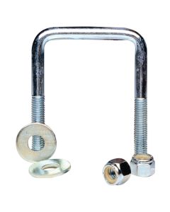 Square Zinc Plated U-Bolt Kit (3/8”-16 x 2-1/8” x 4” x 1-3/4”)