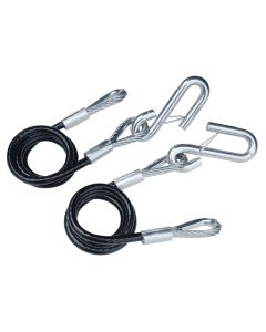 Class 3 Black Vinyl Jacketed Hitch Cables with Wire Safety Latch