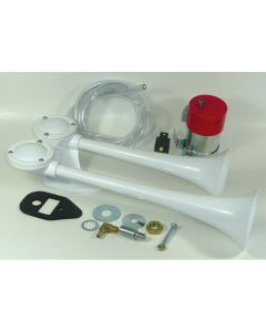 Fultone Twin Air Horns with 12V Compressor Kit (White)