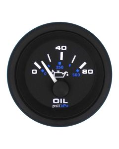 Premier Pro Black Gauges - Oil Pressure Gauge (80 PSI)