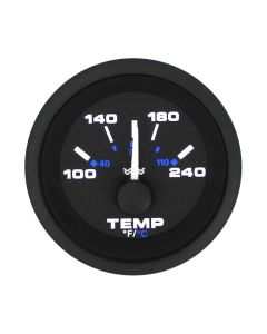 Premier Pro Black Gauges - Water Temperature Gauge (120-240° F)