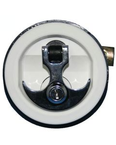 Anchor Handle Lock - White Base with Chrome Handle