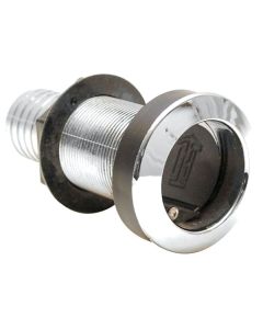 Recessed Threaded Thru-Hull Scuppers (Chrome Plated with Black Flapper)