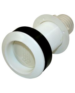 Recessed Threaded Thru-Hull Scuppers (White with Black Flapper)