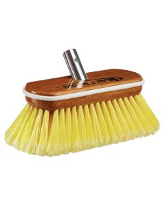 Premium 8” Synthetic Wood Block Brush with Bumper (Soft Wash Brush, Yellow)