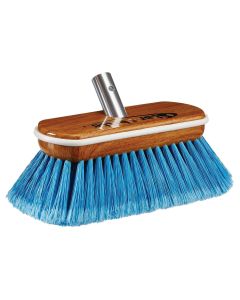 Premium 8” Synthetic Wood Block Brush with Bumper (Medium Wash Brush, Blue)