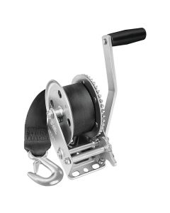 Single Speed Trailer Winch with 20’ Strap (1,500 lbs Capacity)