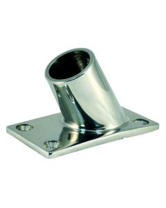 Cast Stainless Steel Rail Fitting - 60° Rectangular Base (1” OD Tubing)