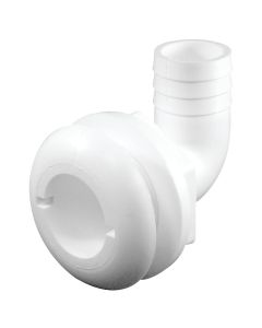 90° Thru-Hull Connectors for 1-1/8” Hose (White)