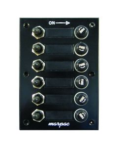 Fused Switch Panel with Toggle Boot Seals (6 Gang)