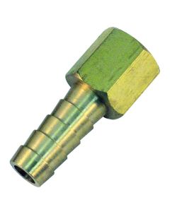 Machined Brass Female Fuel Hose Barb (1/4” FNPT x 3/8”)