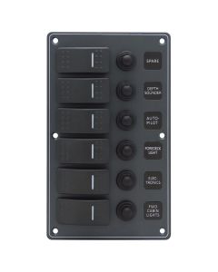 Water Resistant Aluminum 6 Switch Panel