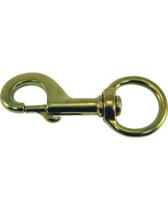 Solid Brass Swivel Eye Bolt Snaps (3-1/4” L x 3/4” ID)